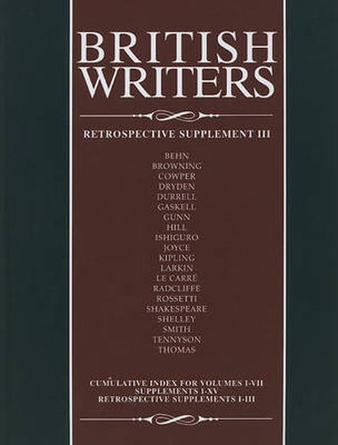 British Writers, Retrospective Supplement III