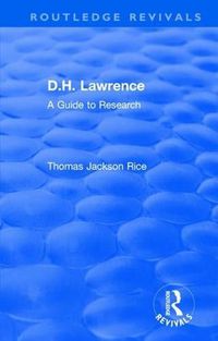 Cover image for D.H. Lawrence: A Guide to Research