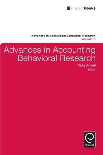 Cover image for Advances in Accounting Behavioral Research