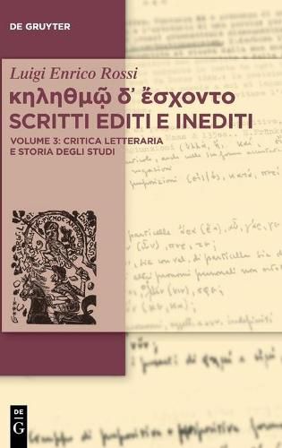 Cover image for &#954;&#951;&#955;&#951;&#952;&#956;&#8183; &#948;&#8125; &#7956;&#963;&#967;&#959;&#957;&#964;&#959; Scritti editi e inediti