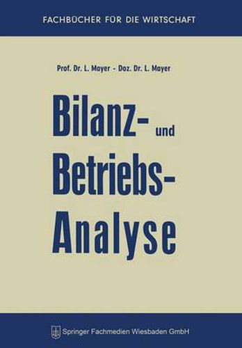 Cover image for Bilanz- Und Betriebsanalyse