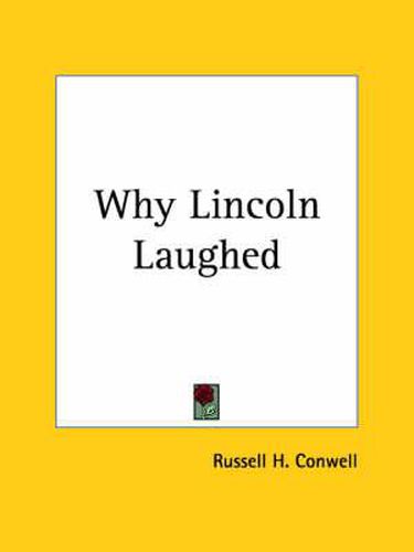 Cover image for Why Lincoln Laughed (1922)