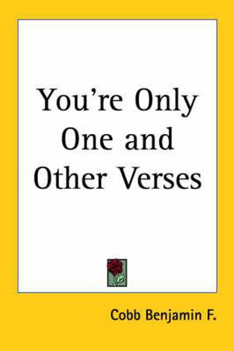 Cover image for You're Only One and Other Verses