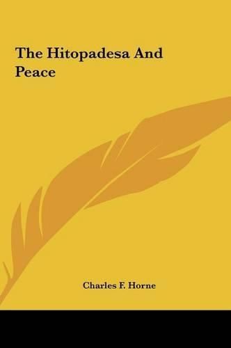 Cover image for The Hitopadesa and Peace the Hitopadesa and Peace