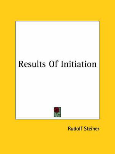 Cover image for Results of Initiation