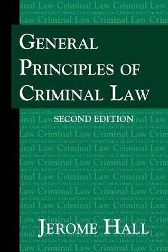 Cover image for General Principles of Criminal Law. Second Edition.