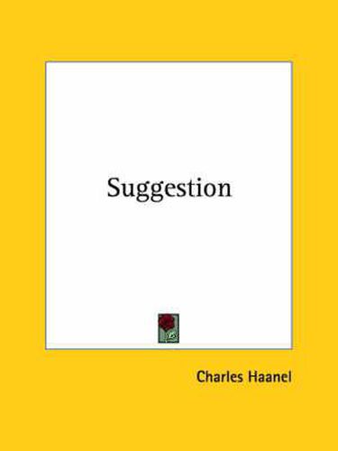Cover image for Suggestion