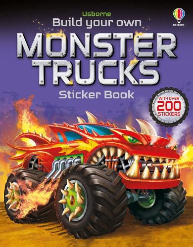 Cover image for Build Your Own Monster Trucks Sticker Book