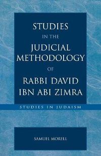 Cover image for Studies in the Judicial Methodology of Rabbi David ibn Abi Zimra