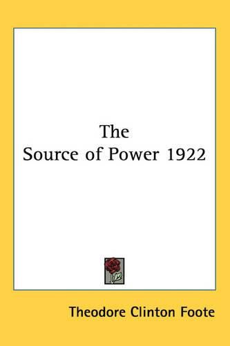 Cover image for The Source of Power 1922