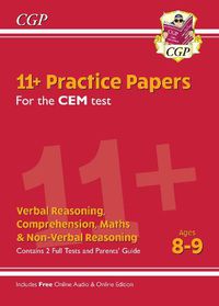 Cover image for 11+ CEM Practice Papers - Ages 8-9 (with Parents' Guide & Online Edition)