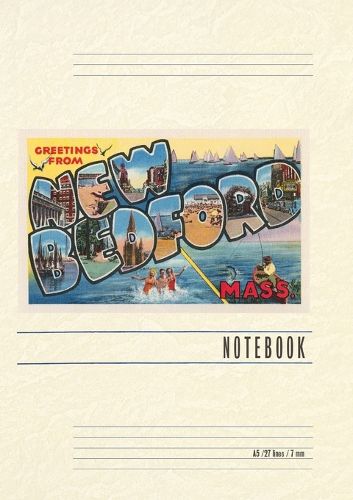 Cover image for Vintage Lined Notebook Greetings from New Bedford, Mass.