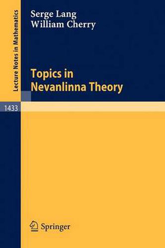 Cover image for Topics in Nevanlinna Theory