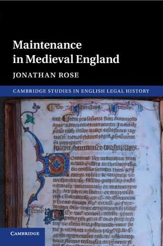 Cover image for Maintenance in Medieval England