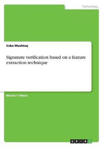 Cover image for Signature Verification Based on a Feature Extraction Technique