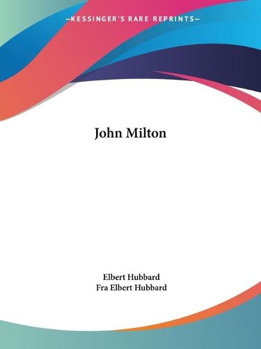 Cover image for John Milton