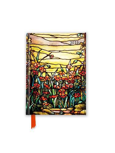 Cover image for Louis Comfort Tiffany: Red Flowers & A Stream Pocket Diary 2023