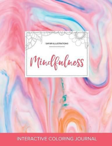 Cover image for Adult Coloring Journal: Mindfulness (Safari Illustrations, Bubblegum)