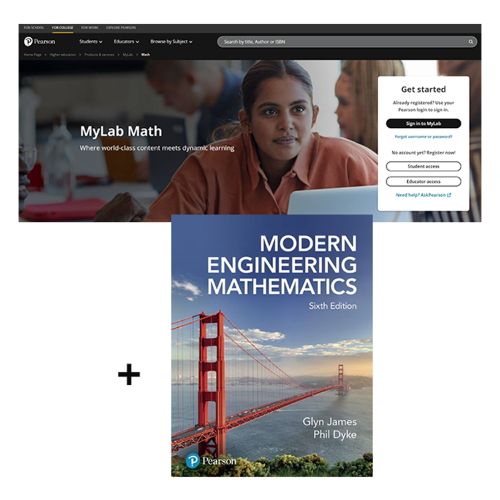 Cover image for Modern Engineering Mathematics, Global Edition + MyLab Math with Pearson eText