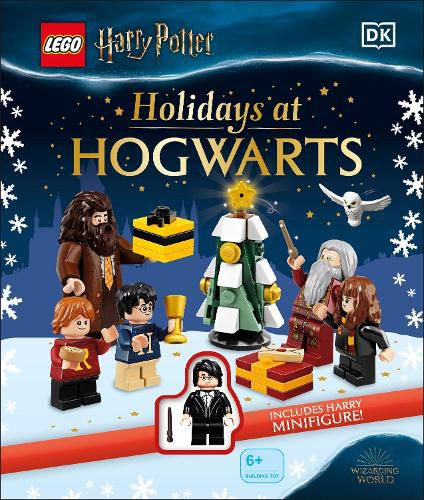 Cover image for LEGO Harry Potter Holidays at Hogwarts: With LEGO Harry Potter minifigure in Yule Ball robes