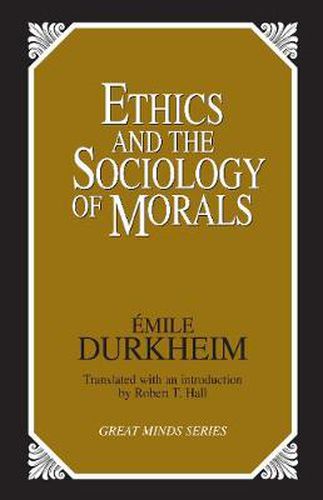 Cover image for Ethics and the Sociology of Morals