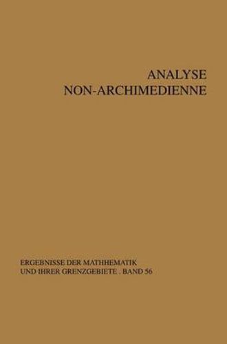 Cover image for Analyse non-archimedienne