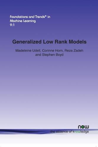 Cover image for Generalized Low Rank Models