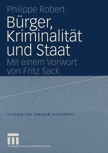 Cover image for Burger, Kriminalitat und Staat