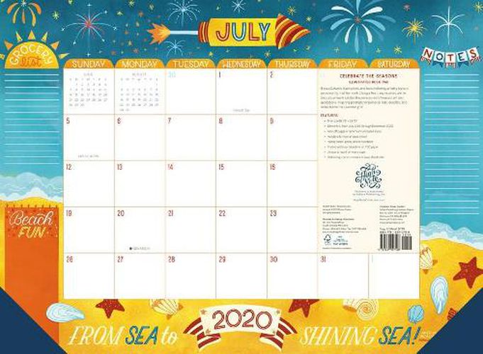 Cover image for 2020 High Note (R) Celebrate the Seasons Illustrated 18-Month Deluxe Desk Pad