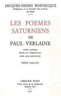 Cover image for Les Poemes Saturniens de Paul Verlaine: Texte Critique, Etude Et Commentaire Avec Cinq Hors-Texte