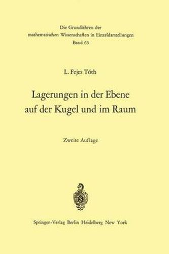 Cover image for Lagerungen in Der Ebene Auf Der Kugel Und Im Raum