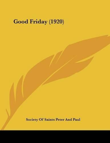 Cover image for Good Friday (1920)