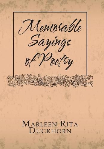 Cover image for Memorable Sayings of Poetry