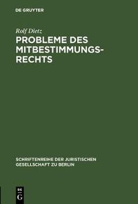 Cover image for Probleme des Mitbestimmungsrechts