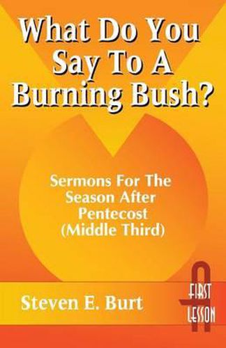 Cover image for What Do You Say to a Burning Bush?: Sermons for the Season After Pentecost (Middle Third): Cycle a (First Lesson)