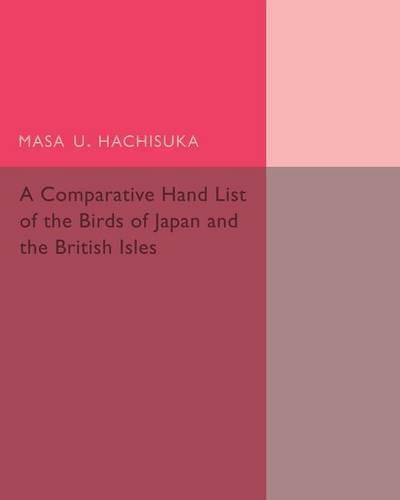 Cover image for A Comparative Hand List of the Birds of Japan and the British Isles