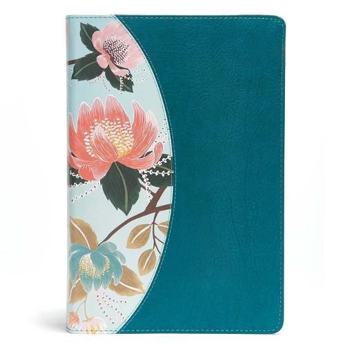 The CSB Study Bible For Women, Teal Flowers LeatherTouch