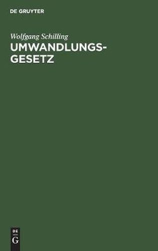 Cover image for Umwandlungsgesetz