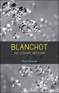 Cover image for Blanchot and Literary Criticism