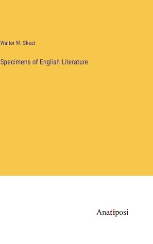 Cover image for Specimens of English Literature