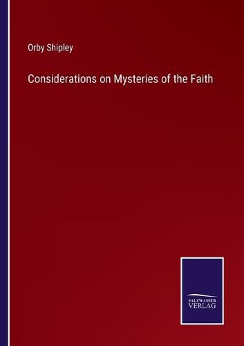 Cover image for Considerations on Mysteries of the Faith