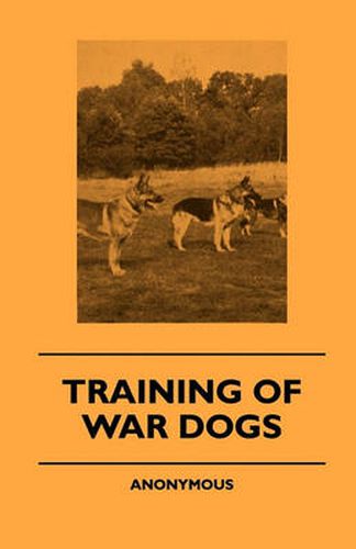 Cover image for Training Of War Dogs