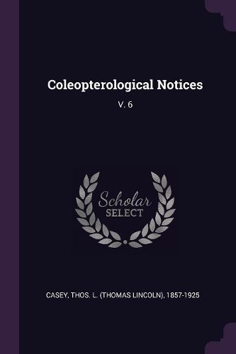Cover image for Coleopterological Notices