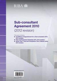 Cover image for RIBA Sub-consultant Agreement 2010 (2012 Revision) Pack of 10