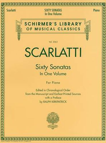 Cover image for 60 Sonatas, Books 1 and 2: Edited in Chronological Order from the Manuscript and Earliest Printed Sources