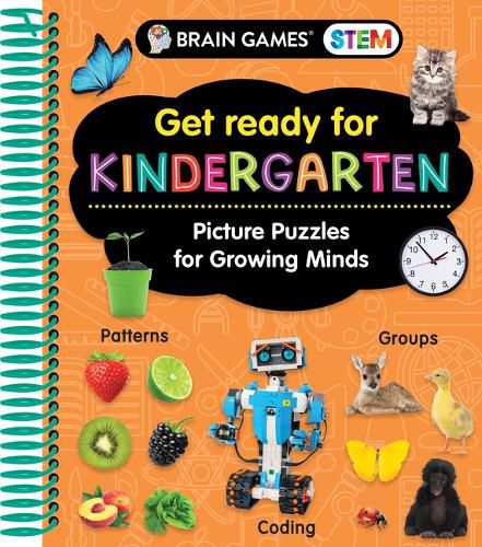 Cover image for Brain Games Stem - Get Ready for Kindergarten: Picture Puzzles for Growing Minds (Workbook)