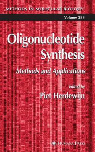 Cover image for Oligonucleotide Synthesis: Methods and Applications