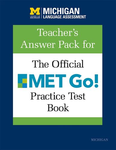 Cover image for Teacher's Answer Pack for The Official MET Go! Practice Test Book