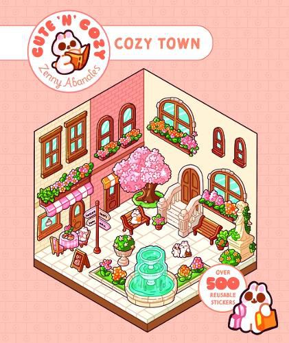 Cover image for Cute 'n' Cozy Sticker Therapy: Cozy Town