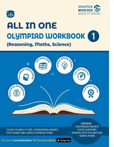 Cover image for All in One Olympiad Workbook for Reasoning, Maths & Science - Class 1
